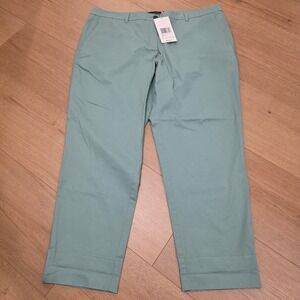 Wildfang The Essential Trouser Sage Green Straight Leg Pants WP4500-330 Size 20W